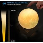 Mesečeva 3D lampa bela boja varijanta LED svetlost