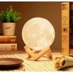 Tekstura 3D mesečeve lampe detalj površine kraterski reljerf
