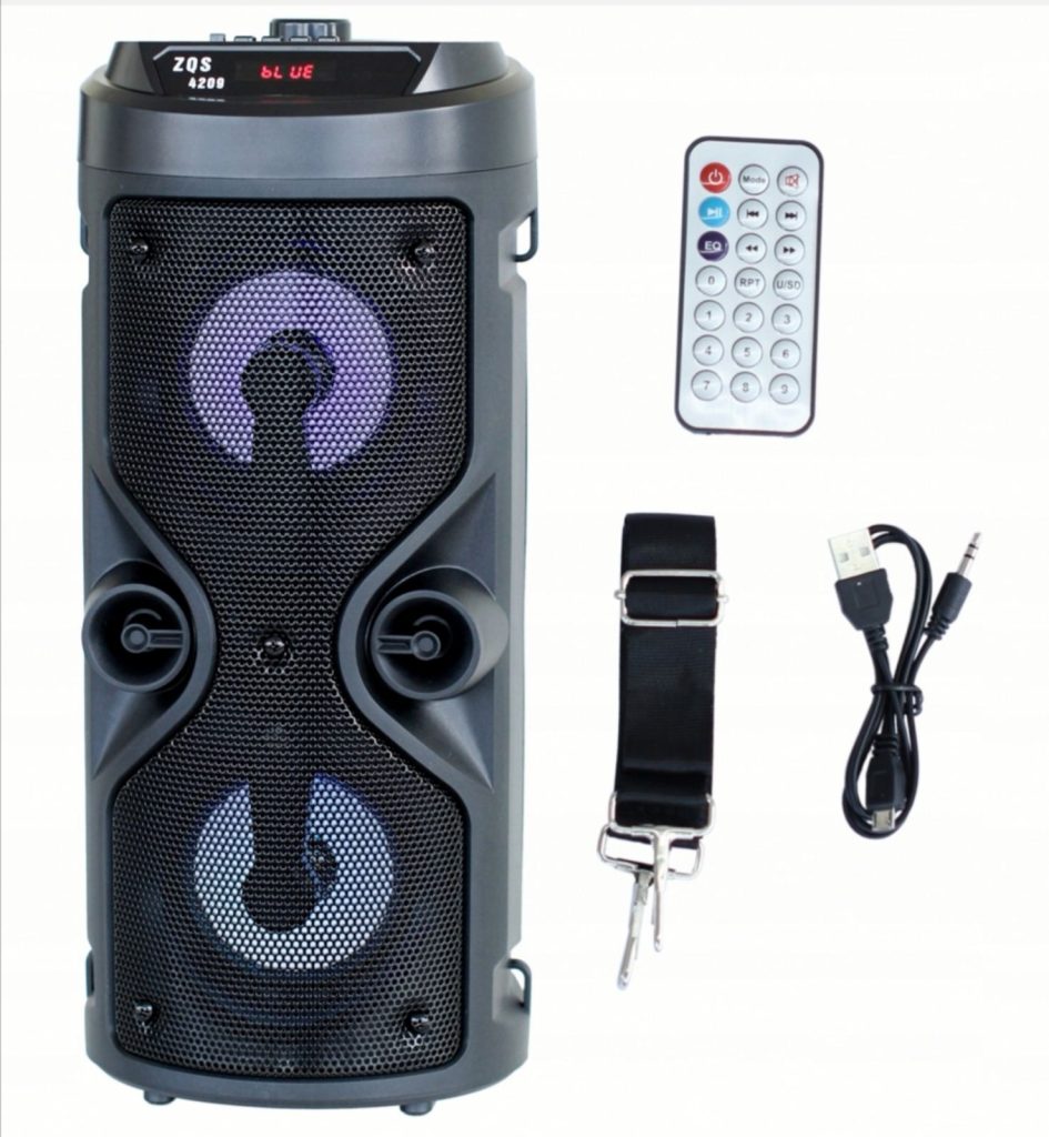 Bluetooth zvučnik sa karaoke funkcijom — prednja strana