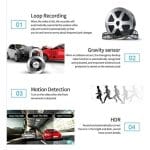 auto kamera 3 u 1 Full HD - prikaz funkcija