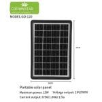 Solarni panel 15w sa pokazivanjem veličine i dimenzija