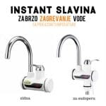 slavina sa grejačem - u upotrebi