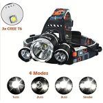 LED lampa za glavu - sadržaj paketa sa baterijama i kablovima