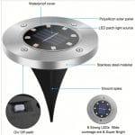 Solarne LED lampe za dvorišta na postavljenim lokacijama