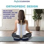 Detalj ortopedskog jastuka za sedenje ergonomska podrška
