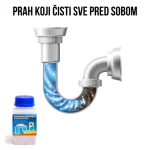Prah za čišćenje i otpušavanje odvoda u kutiji