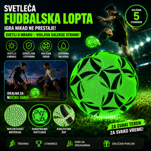 Svetleca fudbalska lopta zelena