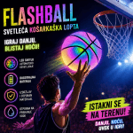 svetleca kosarkaška lopta hologramska koža bočni pogled