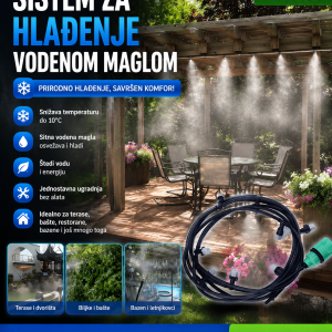 Vodena magla sistem za hlađenje sa kompletnom opremom i diznom