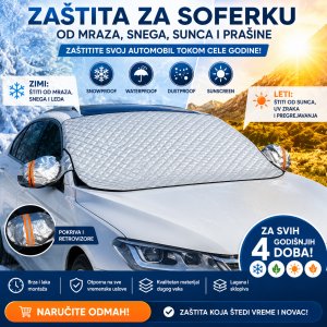 Zaštita za šoferku auto od mraza i snega