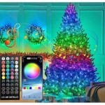 Pametne LED lampice za jelku iz bočnog ugla