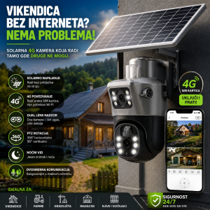 Solarna 4G PTZ Duo Kamera – Sigurnost bez ograničenja!