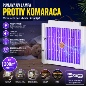 Kompletna UV lampa protiv komaraca sa svim komponentama