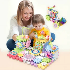 Veliki Električni Magnetni Konstruktorski Set sa Zupčanicima – 165 Delova