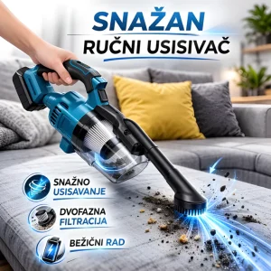 Snažan usisivač za auto i kuću sa više nastavaka
