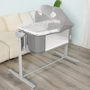 Električna Kolevka za Bebe sa Ljuljanjem, Bluetooth Muzikom, Tajmerom i Podešavanjem Visine