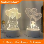 3D mesec lampa dekorativna — primena