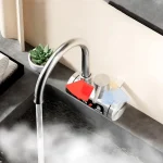 inox slavina sa grejačem za sudoperu - u upotrebi