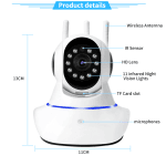 WiFi Kamera sa Rotirajućom Glavom i Tri Antene – Full HD – delovi kompleta