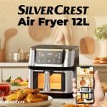 SilverCrest air fryer 12l 1400w porodična friteza na vrući vazduh