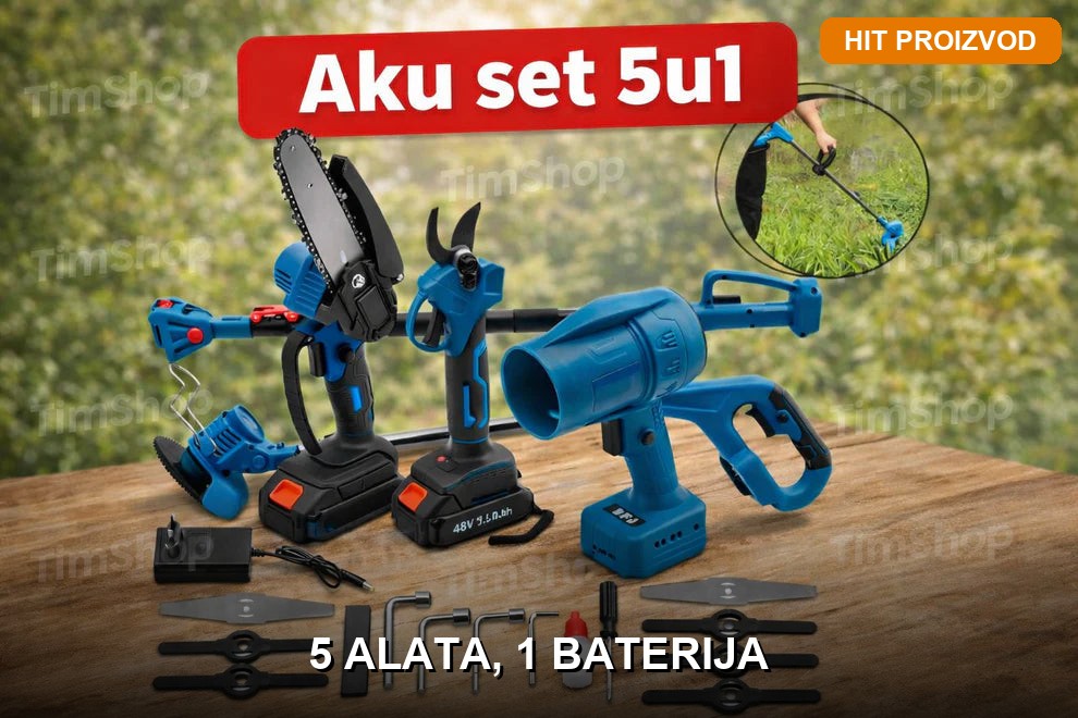 aku-bastenski-set-5u1-makaze-testera-trimer-duvac-teleskop Aku baštenski set 5u1 – makaze, testera, trimer, duvač i teleskopski nastavak sa punjivom baterijom