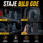 LCD displej aku pumpe za gume — prikaz pritiska i automatsko isključivanje po dostizanju zadatog pritiska