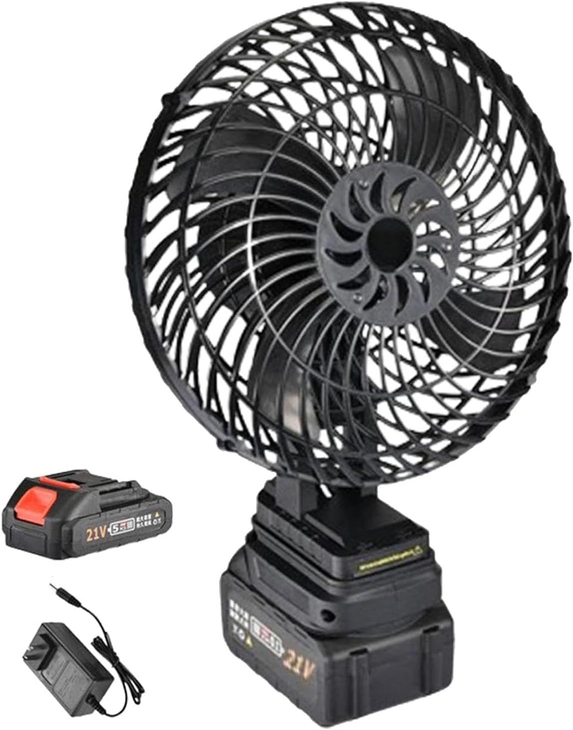 akumulatorski ventilator — prednja strana