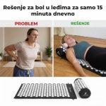 Detalj akupresurnih tačaka na prostirci — hiljade stimulativnih vrhova za duboku masažu