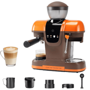 aparat za espresso sa mlinom — prednja strana