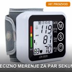Aparat za merenje krvnog pritiska za zglob — digitalni tlakomjer prikazan sa prednje strane