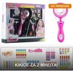 Aparat za pravljenje pletenica – Twist set za kikice i punđe na beloj podlozi