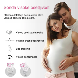 Aparat Bebin Puls sa jasno vidljivim senzorima, drugi ugao
