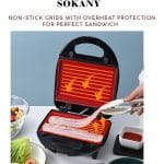 Krupni plan antiadhezivnih grill ploča aparata za tople sendviče