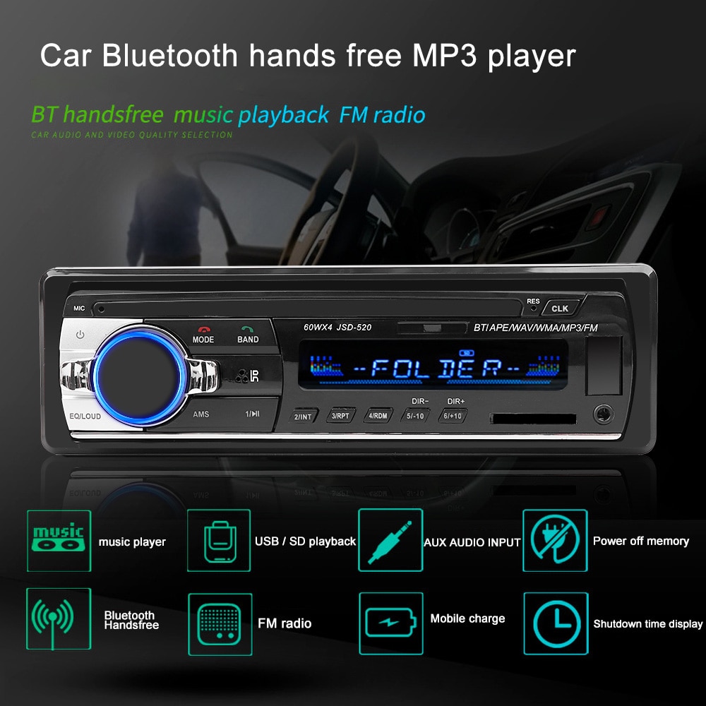 auto radio Bluetooth USB SD card auto radio Bluetooth USB SD card — prednja strana