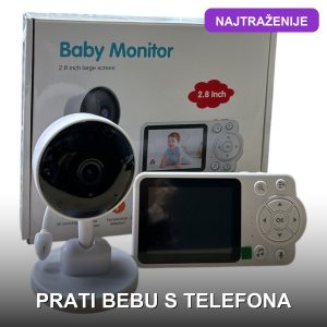 BabyGuard Wi-Fi bebi monitor sa HD noćnom vizijom — prikaz kamere i mobilne aplikacije