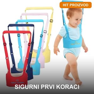 Bebi hodalica sa podesivim trakama — beba uči da hoda uz pomoć roditelja