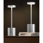 Bežična LED lampa siva sa touch panelom iz drugog ugla