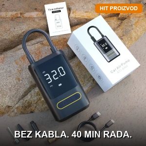 bežični kompresor za auto gume — prednja strana