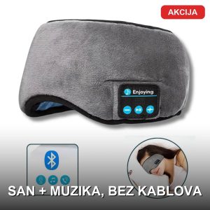 Bluetooth maska za spavanje sa ugrađenim slušalicama — bežična i udobna