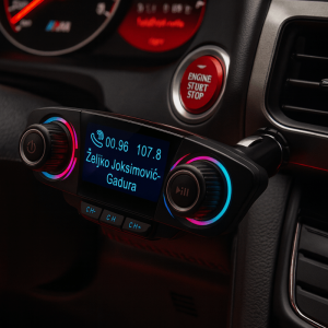 Bluetooth muzički plejer za auto — prednja strana