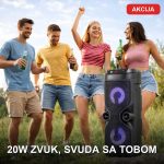 Bluetooth zvučnik prenosivi ZQS-4209 20W sa FM radiom i AUX USB SD priključcima