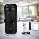 Prenosivi bluetooth zvučnik ZQS-4209 u upotrebi na otvorenom prostoru — terasa ili piknik