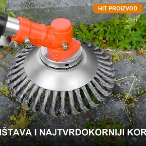 Čelična žičana glava za trimer — uklanja korov, travu i mahovinu sa betona