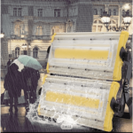 COB LED reflektor 100W — u upotrebi