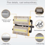 COB LED reflektor 100W — pakovanje