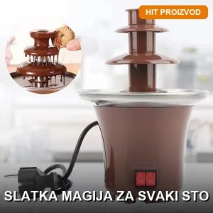 Čokoladna fontana na 3 sprata sa prelivanjem čokolade — idealna za proslave i zabave