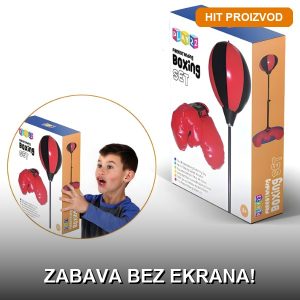 Dečiji boks set sa stojećom vrećom od PU materijala za decu od 6 godina