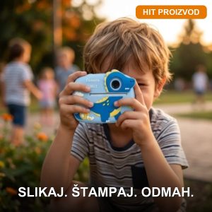 dečiji fotoaparat sa štampačem slika — prednja strana