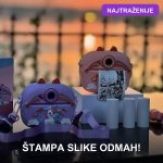 dečiji fotoaparat sa termalnim štampačem — prednja strana