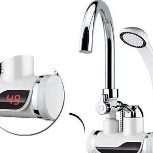 Digitalni displej temperature na Delimano slavini na zid — prikaz tačne temperature vode u realnom vremenu